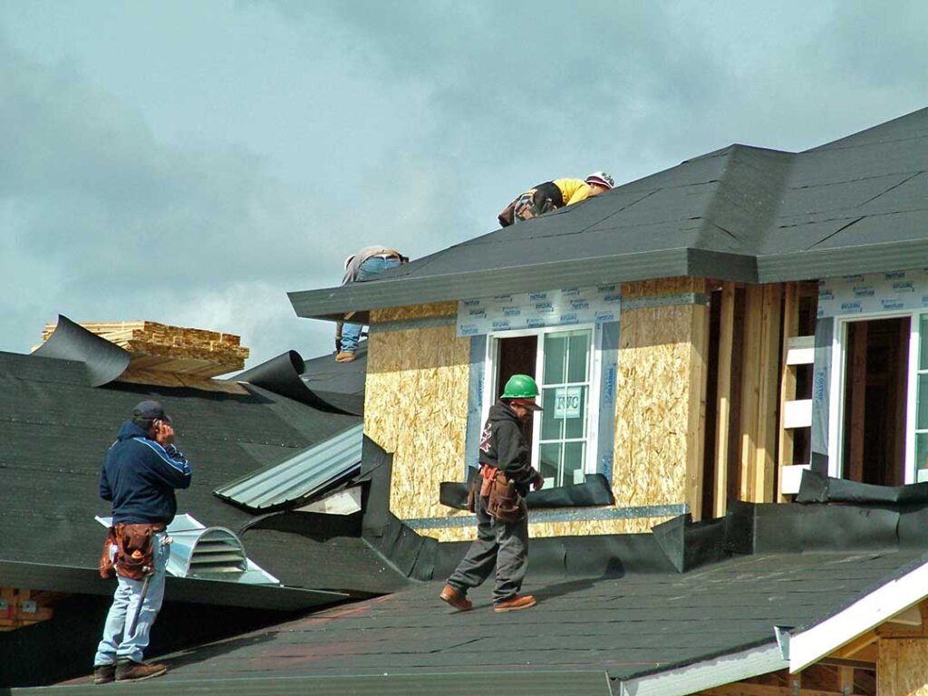 A homeowner observes a damaged roof vent while a squirrel sits near the attic opening.